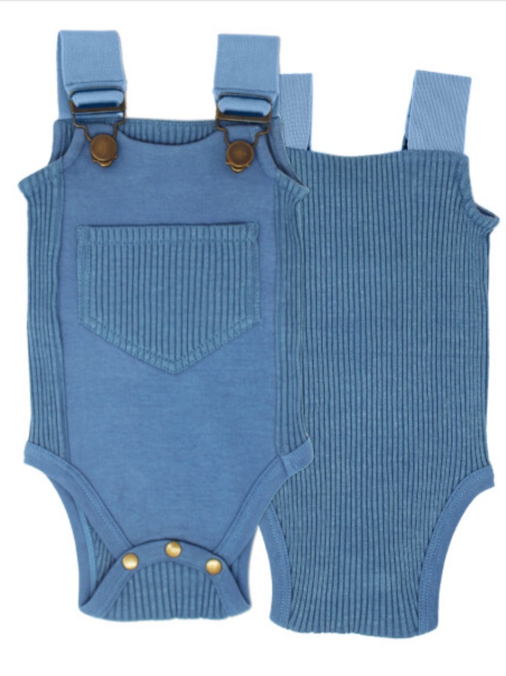 L’ovedbaby Organic Ribbed Bodysuit- Sky Blue
